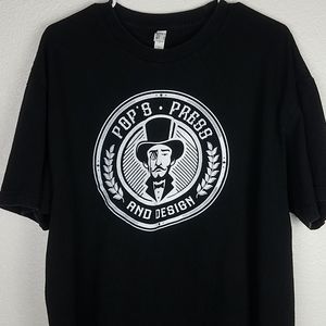 Pops Press and Design Black Tshirt